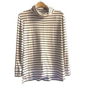 - A NEW DAY- WOMENS LONG SLEEVE LIGHT WEIGHT STRIPPED TURTLENECK TOP SIZE SMALL